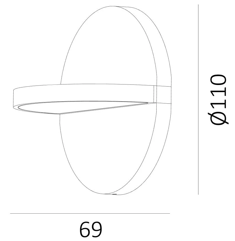 6W AC220-240V Flicker Free Dimmable LED Wall Light