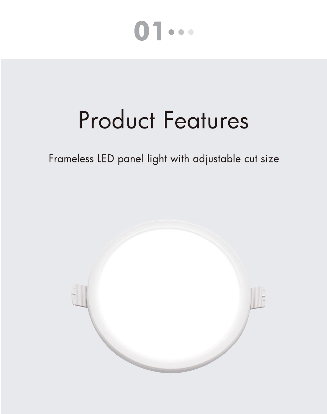 Energy Saving Lamp Aluminum Frame Recessed LED Indoor Ceiling Panel Light Downlight