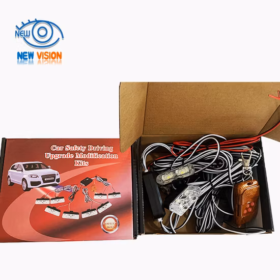 Luce di avvertimento flash di emergenza per auto sulla griglia anteriore per auto Luce a LED per auto 16LED