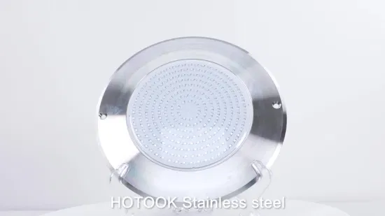 Luce di controllo WiFi brevettata Hotook per nicchia piscina Sostituisci le luci LED da 18 W riempite di resina in acciaio inossidabile IP68 SS316 subacquee