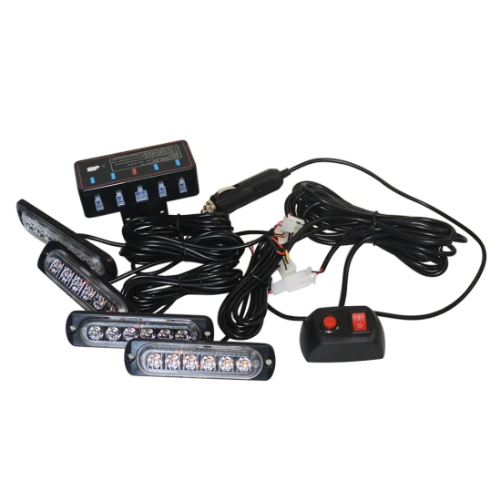 Controller di alta qualità Griglia per auto Superficie Flash Luci stroboscopiche Flash 6 LED Avviso di emergenza Griglia di coperta Luce di posizione laterale per auto Altre luci per auto